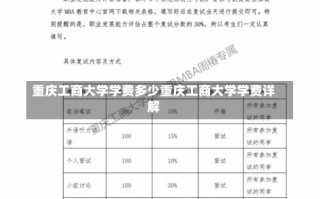 重庆工商大学学费多少重庆工商大学学费详解