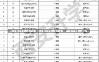 江西军校录取分数线2017江西军校录取分数线2017，深度解读与趋势分析