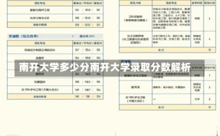 南开大学多少分南开大学录取分数解析