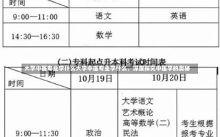 大学中医专业学什么大学中医专业学什么，深度探究中医学的奥秘