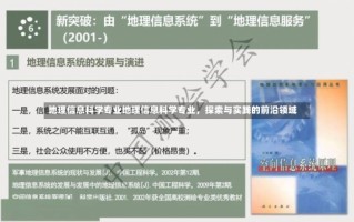 地理信息科学专业地理信息科学专业，探索与实践的前沿领域