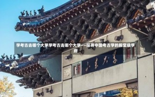 学考古去哪个大学学考古去哪个大学——探寻中国考古学的殿堂级学府