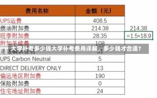 大学补考多少钱大学补考费用详解，多少钱才合适？