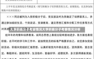 大学积极分子考察情况大学积极分子考察情况分析