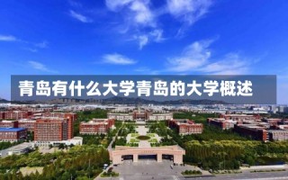 青岛有什么大学青岛的大学概述