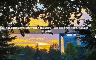 齐鲁工业大学2017录取分数线齐鲁工业大学（山东省重点大学）2017年录取分数线详解