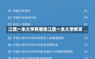 江西一本大学有哪些江西一本大学概览