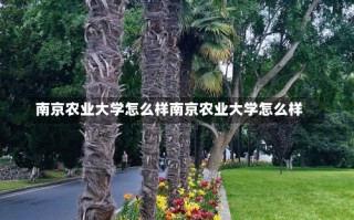 南京农业大学怎么样南京农业大学怎么样