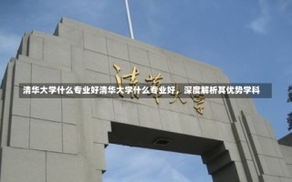 清华大学什么专业好清华大学什么专业好，深度解析其优势学科