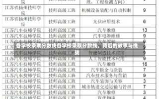 各学校录取分数线各学校录取分数线，背后的故事与挑战