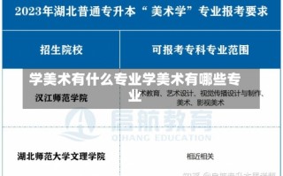 学美术有什么专业学美术有哪些专业