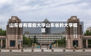 山东省有哪些大学山东省的大学概览