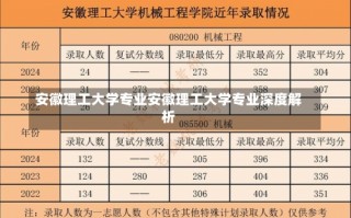 安徽理工大学专业安徽理工大学专业深度解析