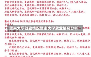 暨南大学就业情况暨南大学就业情况分析