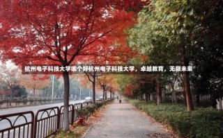 杭州电子科技大学哪个好杭州电子科技大学，卓越教育，无限未来