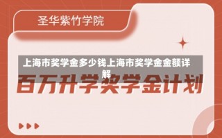 上海市奖学金多少钱上海市奖学金金额详解