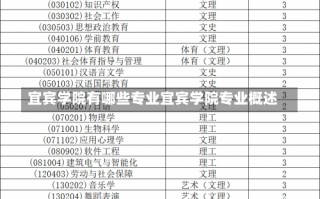 宜宾学院有哪些专业宜宾学院专业概述