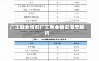 广工就业情况广工就业情况深度解析