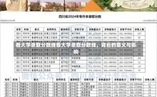 看大学录取分数线看大学录取分数线，背后的意义与影响