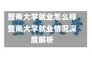 暨南大学就业怎么样暨南大学就业情况深度解析