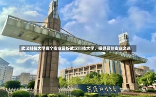 武汉科技大学哪个专业最好武汉科技大学，探寻最佳专业之选