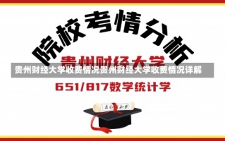 贵州财经大学收费情况贵州财经大学收费情况详解