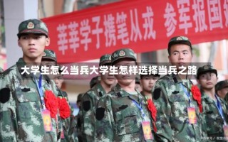 大学生怎么当兵大学生怎样选择当兵之路