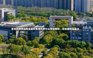 复旦大学什么专业最好复旦大学什么专业最好，深度解析与探讨