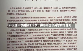 什么北大学揭秘北大学，探寻中国顶尖学府之魅力