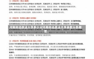 河南财经政法大学多少分河南财经政法大学录取分数概览