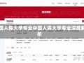 中国人民大学专业中国人民大学专业深度解析