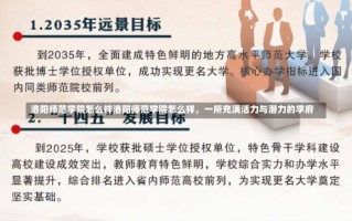 洛阳师范学院怎么样洛阳师范学院怎么样，一所充满活力与潜力的学府