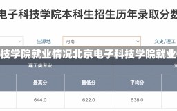 北京电子科技学院就业情况北京电子科技学院就业情况分析