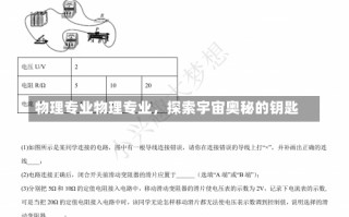 物理专业物理专业，探索宇宙奥秘的钥匙