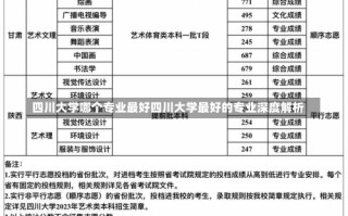 四川大学哪个专业最好四川大学最好的专业深度解析