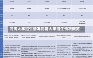 同济大学招生情况同济大学招生情况概览