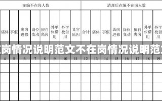 不在岗情况说明范文不在岗情况说明范文