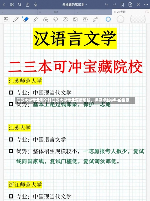 江苏大学专业哪个好江苏大学专业深度解析，探寻卓越学科的宝藏-第1张图片-记录生活每一天