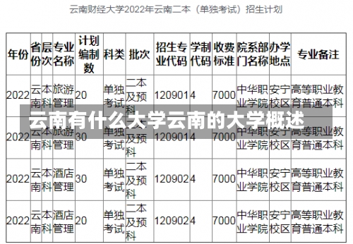 云南有什么大学云南的大学概述-第3张图片-记录生活每一天