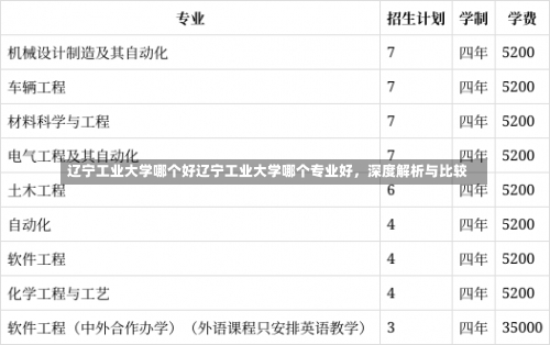 辽宁工业大学哪个好辽宁工业大学哪个专业好，深度解析与比较-第1张图片-记录生活每一天