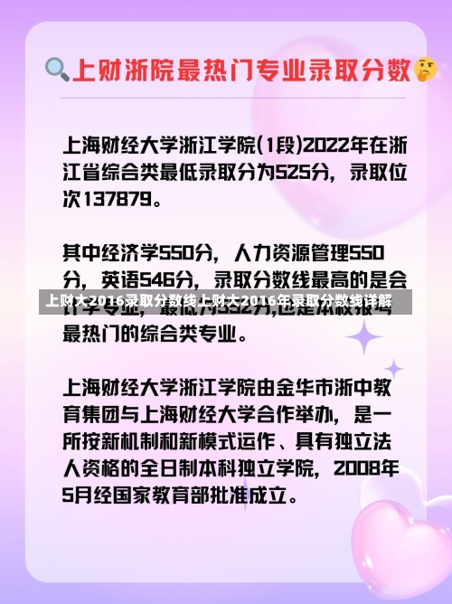 上财大2016录取分数线上财大2016年录取分数线详解-第1张图片-记录生活每一天