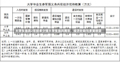 大学生当兵2年给多少钱大学生当兵两年，经济补助与多重收获-第3张图片-记录生活每一天