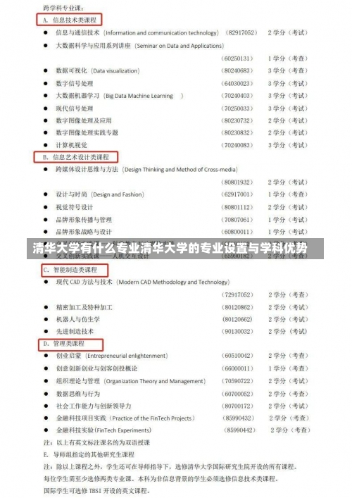 清华大学有什么专业清华大学的专业设置与学科优势-第3张图片-记录生活每一天