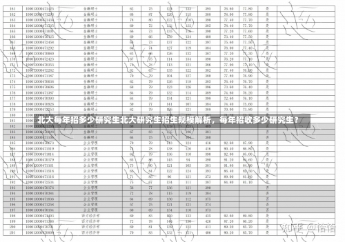 北大每年招多少研究生北大研究生招生规模解析，每年招收多少研究生？-第2张图片-记录生活每一天