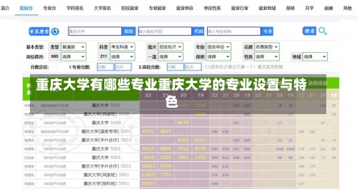 重庆大学有哪些专业重庆大学的专业设置与特色-第2张图片-记录生活每一天