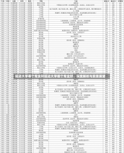 延边大学哪个专业好延边大学哪个专业好，深度解析与前景展望-第3张图片-记录生活每一天