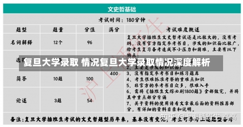 复旦大学录取 情况复旦大学录取情况深度解析-第2张图片-记录生活每一天