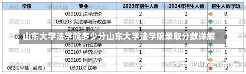 山东大学法学院多少分山东大学法学院录取分数详解-第2张图片-记录生活每一天