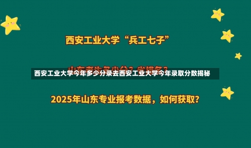 西安工业大学今年多少分录去西安工业大学今年录取分数揭秘-第1张图片-记录生活每一天