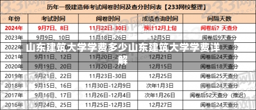 山东建筑大学学费多少山东建筑大学学费详解-第1张图片-记录生活每一天